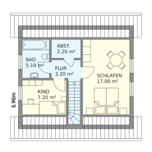 Schwedenhaus Kappeln Grundriss Dachgeschoss