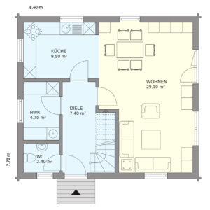 Schwedenhaus Kappeln Grundriss Erdgeschoss